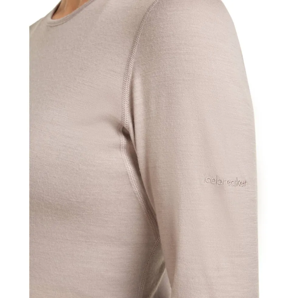 Icebreaker Merino 200 Oasis Thermo-shirt met lange mouwen voor dames - Pink Quartz