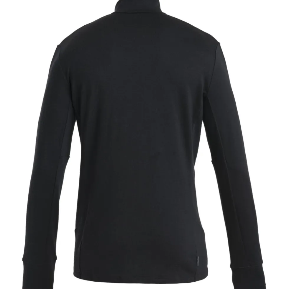 Icebreaker Merino 260 Quantum Herenjas met lange mouwen en ritssluiting - Zwart