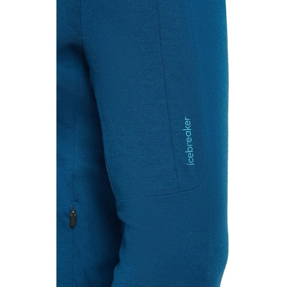 Icebreaker Merino 260 Quantum Herenhoodie met lange mouwen en ritssluiting - Atlantis