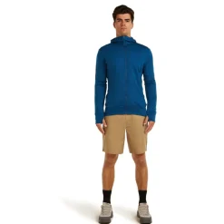 Icebreaker Merino 260 Quantum Herenhoodie met lange mouwen en ritssluiting - Atlantis