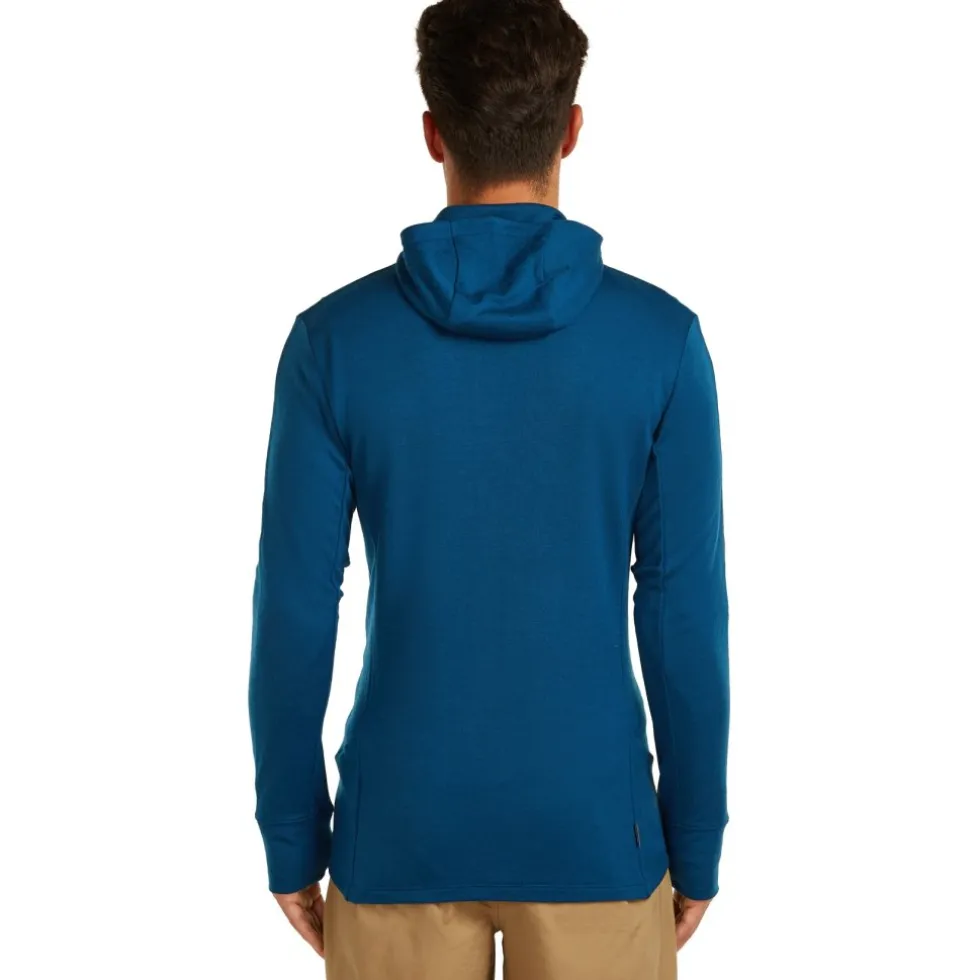 Icebreaker Merino 260 Quantum Herenhoodie met lange mouwen en ritssluiting - Atlantis