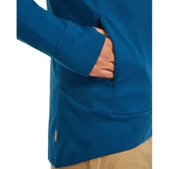 Icebreaker Merino 260 Quantum Herenhoodie met lange mouwen en ritssluiting - Atlantis