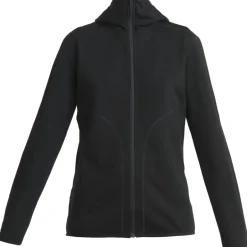 Shirts & Midlayers < Icebreaker Merino 560 RealFleece™ Elemental II Ja met Capuchon Dame - Zwart