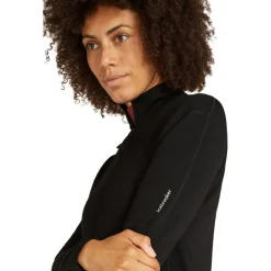 Shirts & Midlayers < Icebreaker erino 360 Reafeece™ Eeenta Haf Zip Trui Daes - Zwart