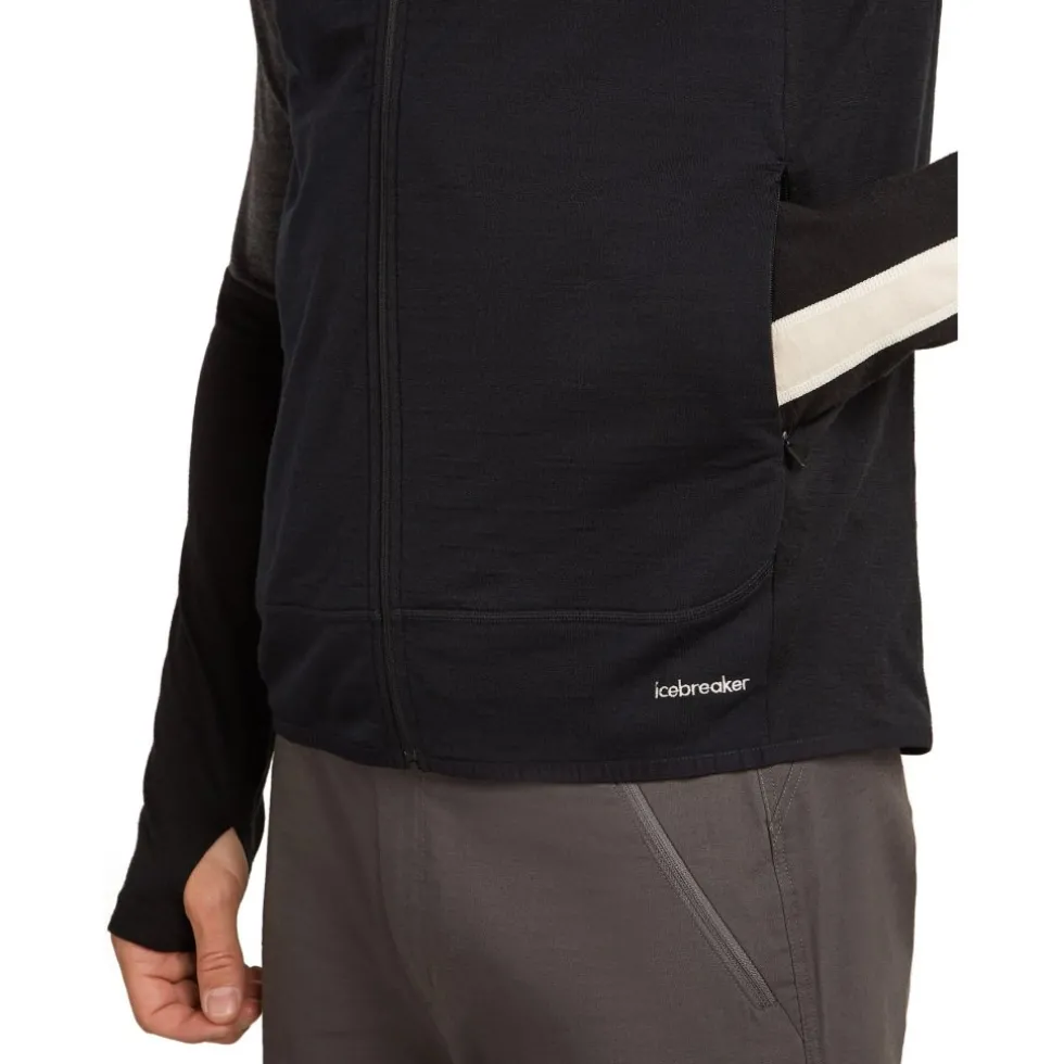 Icebreaker Merino 300 RealFleece™ Descender Vest Heren - Zwart