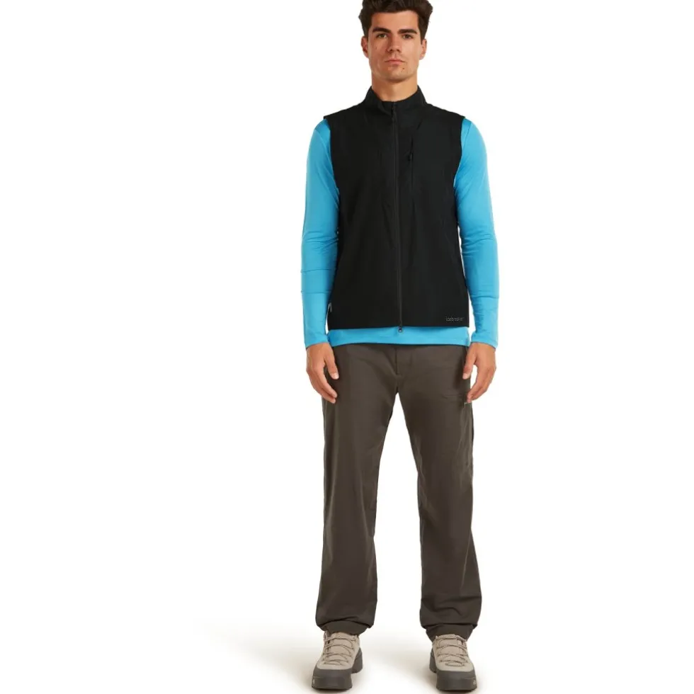 Icebreaker Merino Shell+™ Cotton Elevation Winbreaker Vest Heren - Black