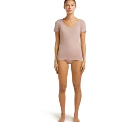 Icebreaker Merino Siren Sweetheart  Korte mouw top dames - Pink Quartz