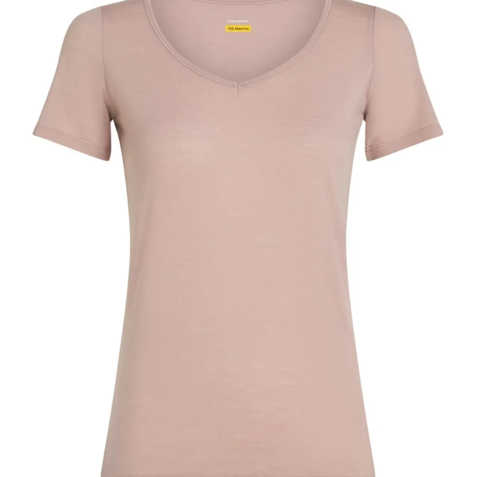 Icebreaker Merino Siren Sweetheart Korte mouw top dames - Pink Quartz