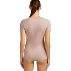 Icebreaker Merino Siren Sweetheart Korte mouw top dames - Pink Quartz