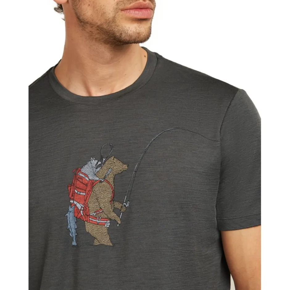 Shirts & Midlayers < Icebreaker erino 150 Tech ite Bear Catch T-hirt heren - Obidian
