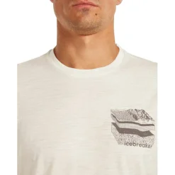 Icebreaker Merino 150 Tech Lite Evolving Layers T-shirt heren - Ecru Hthr