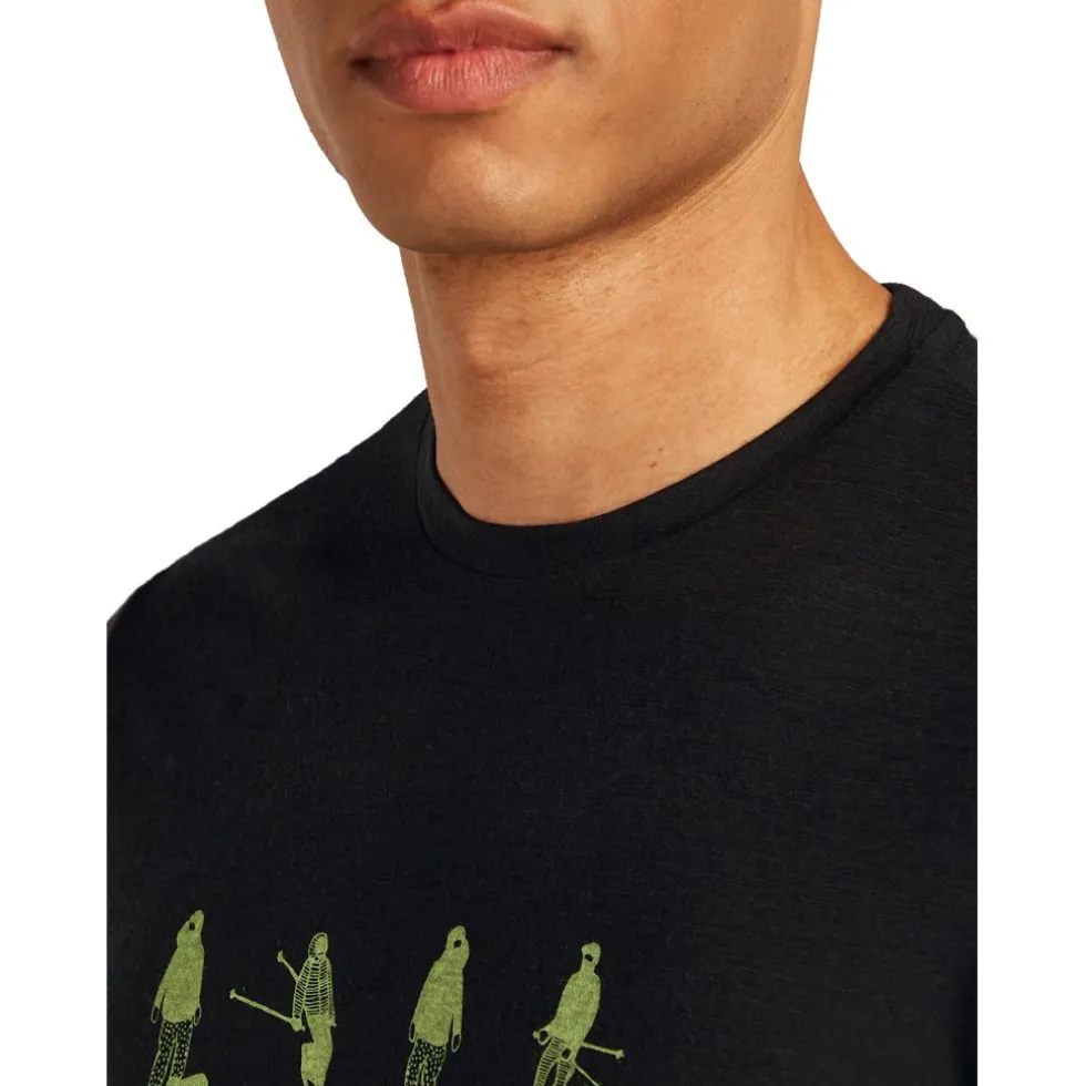 Icebreaker Merino 150 Tech Lite Snow Day T-Shirt Heren - Zwart