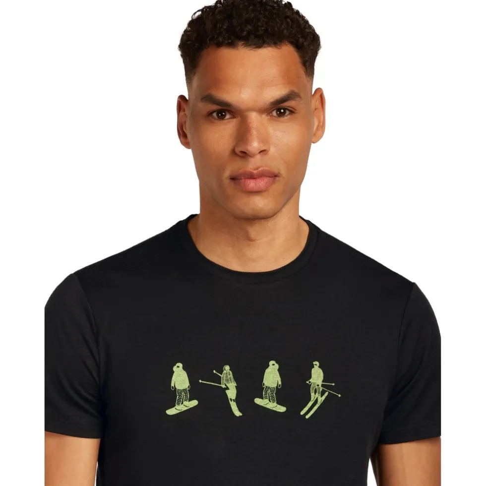 Icebreaker Merino 150 Tech Lite Snow Day T-Shirt Heren - Zwart