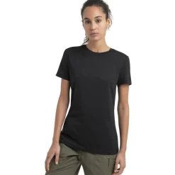 Icebreaker Merino 150 Tech Lite T-Shirt Vrouwen - Zwart