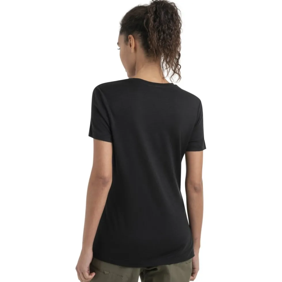 Icebreaker Merino 150 Tech Lite T-Shirt Vrouwen - Zwart