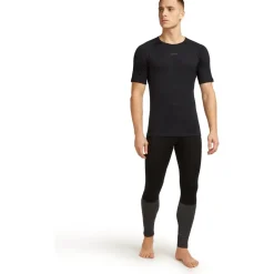 Baselayers < Icebreaker erino 125 ZoneKnit™ Crewe hirt Heren - Zwart