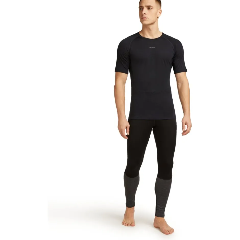 Baselayers < Icebreaker erino 125 ZoneKnit™ Crewe hirt Heren - Zwart