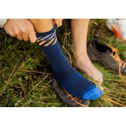 INCYLENCE Merino Light Lanes Sokken - Navy Orange