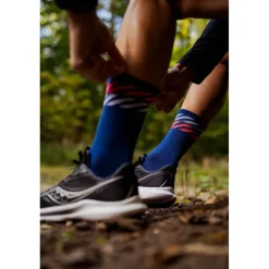 INCYLENCE Merino Light Lanes Sokken - Navy Inferno