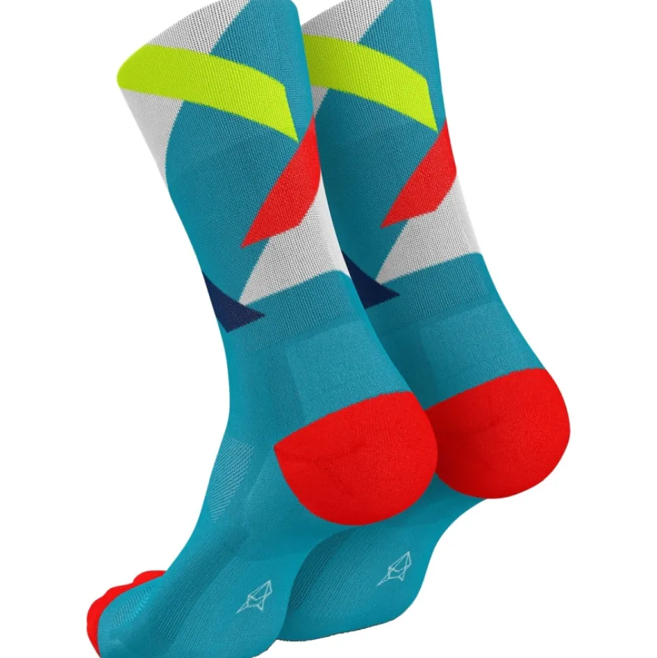 Fietssokken|Sokken < INCYLENCE Ultralight Strikes Sokken - Blauw Inferno