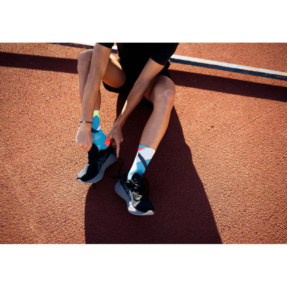 Fietssokken|Sokken < INCYLENCE Ultralight Strikes Sokken - Blauw Inferno