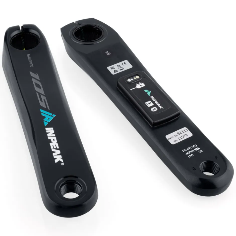 Crankstellen|Vermogensmeters < INPEAK Powercrank-E Powermeter Crankarm - Ready | Single (links) - Shimano 105 FC-R7100
