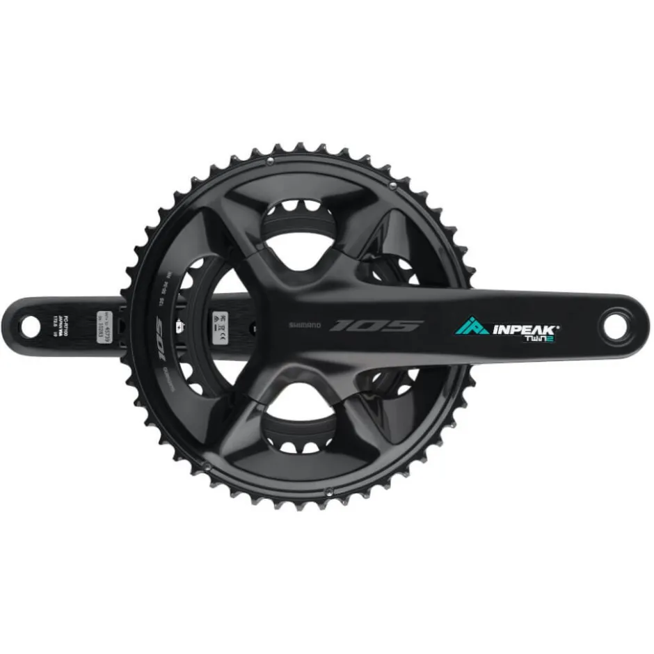 Crankstellen|Vermogensmeters < INPEAK Powercrank-E TWiN2 Powermeter Crankset - Shimano 105 FC-R7100 - 50/34