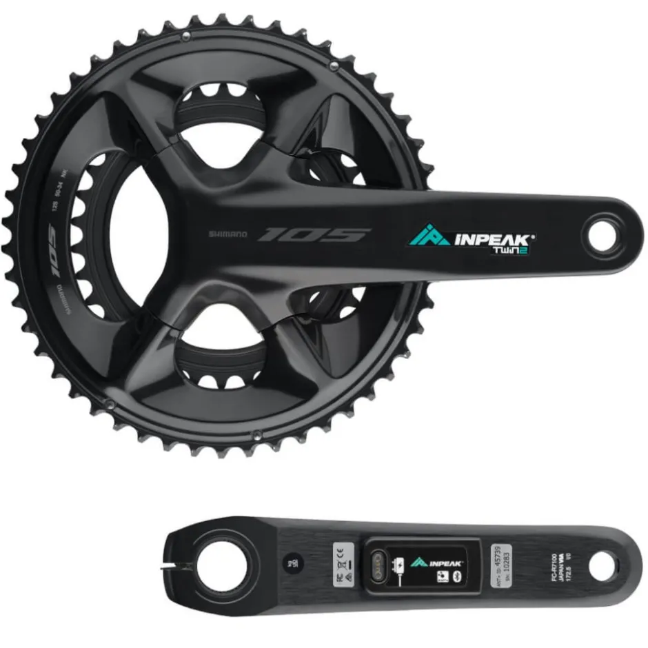 Crankstellen|Vermogensmeters < INPEAK Powercrank-E TWiN2 Powermeter Crankset - Shimano 105 FC-R7100 - 50/34