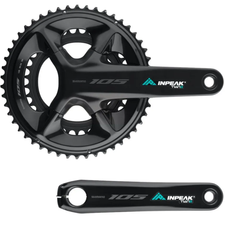 Crankstellen|Vermogensmeters < INPEAK Powercrank-E TWiN2 Powermeter Crankset - Shimano 105 FC-R7100 - 50/34