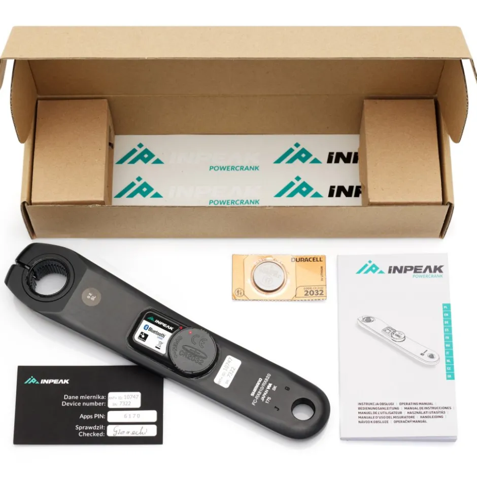 Vermogensmeters|Vermogensmeters < INPEAK Powercrank Powermeter Crankarm - Ready | Single (links) - Shimano GRX FC-RX820 / FC-RX810