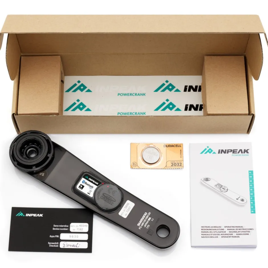 Crankstellen|Vermogensmeters < INPEAK Powercrank Powermeter Crankarm - Ready | Single (links) - Shimano XTR FC-M9100