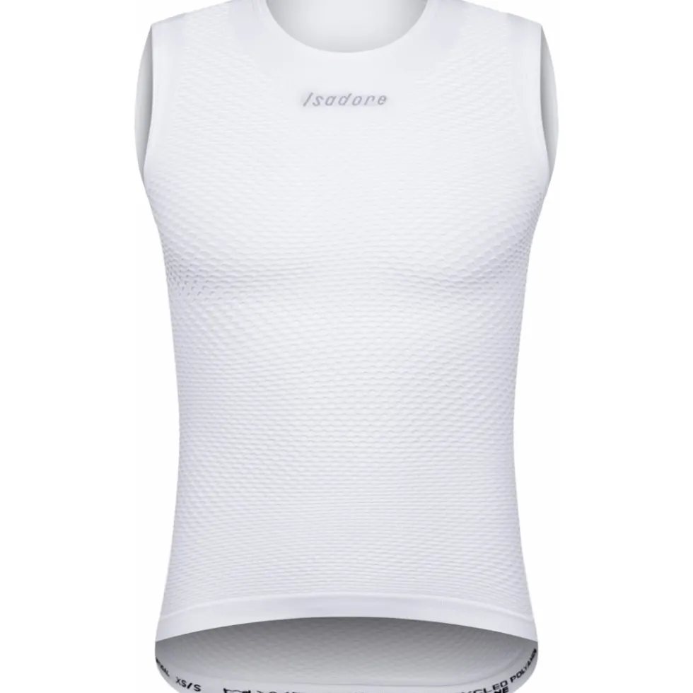 Isadore Seamless Baselayer zonder mouwen Unisex - Wit
