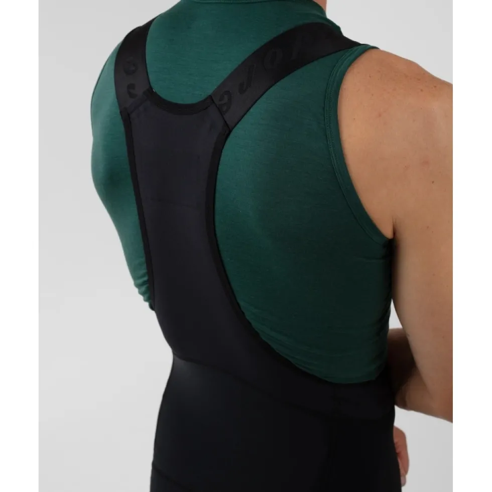 Isadore Signature Thermal Fietsshort met Bretels Heren - zwart