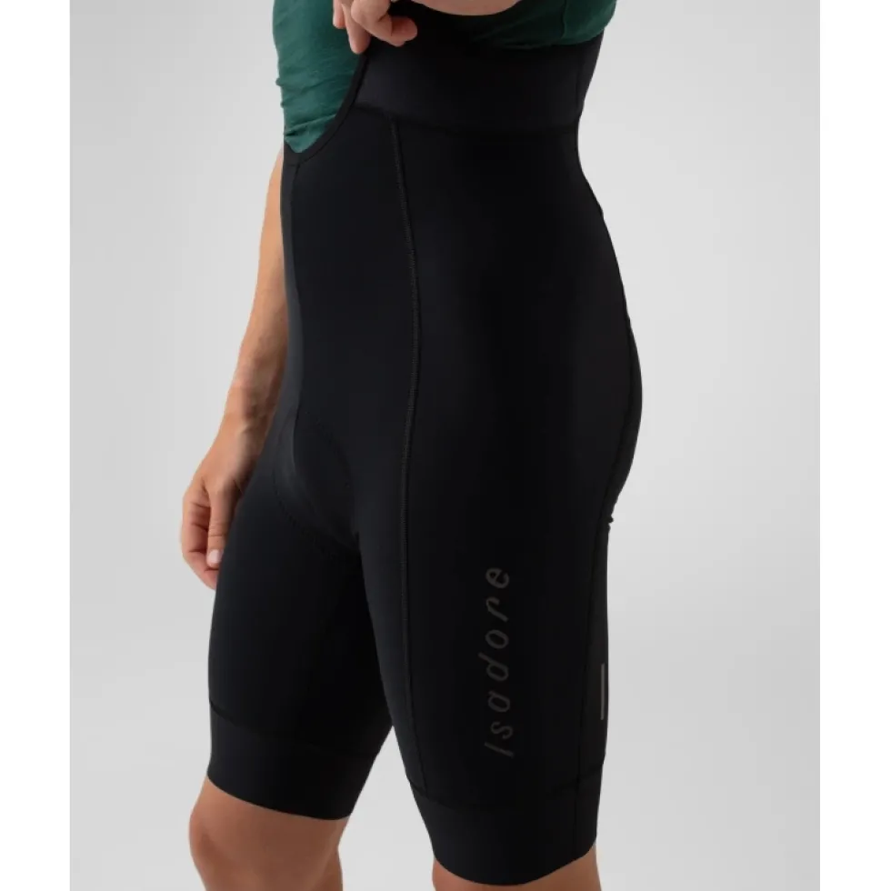 Isadore Signature Thermal Fietsshort met Bretels Heren - zwart