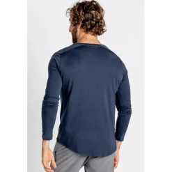 iXS Flow Merino MTB Fietsshirt met Lange Mouwen Heren - marine