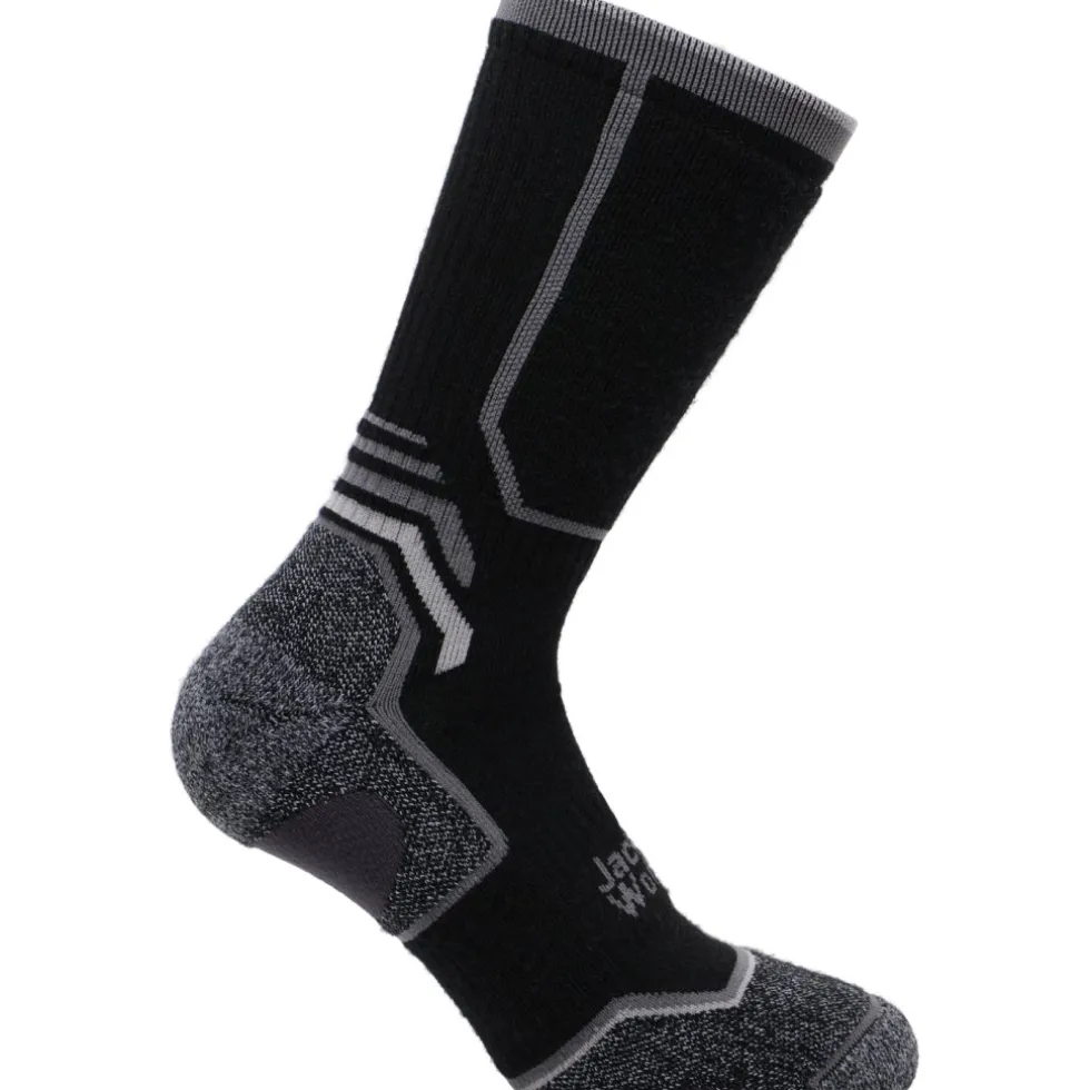 Jack Wolfskin Trek Merino Sokken Unisex Cl C - zwart