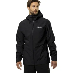 Jack Wolfskin Highest Peak 3L Jas Heren - zwart