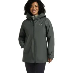 Jack Wolfskin Icecape 3In1 Donsjas Dames Rds - slate green