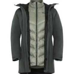 Jack Wolfskin Icecape 3In1 Donsjas Dames Rds - slate green