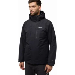 Jack Wolfskin Jasper 3In1 Jas Heren - zwart