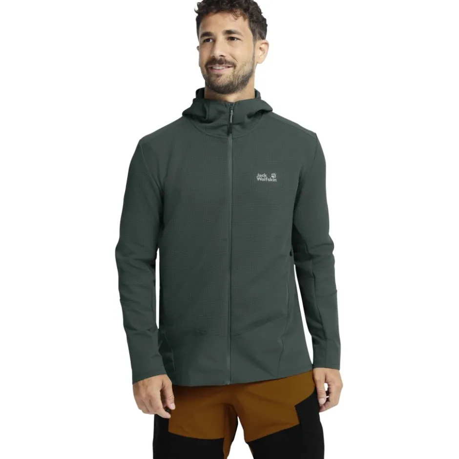 Shirts & Midlayers < Jack Wolfskin Ridge Hike Fu Zip Ja et capuchon Heren - ago pa
