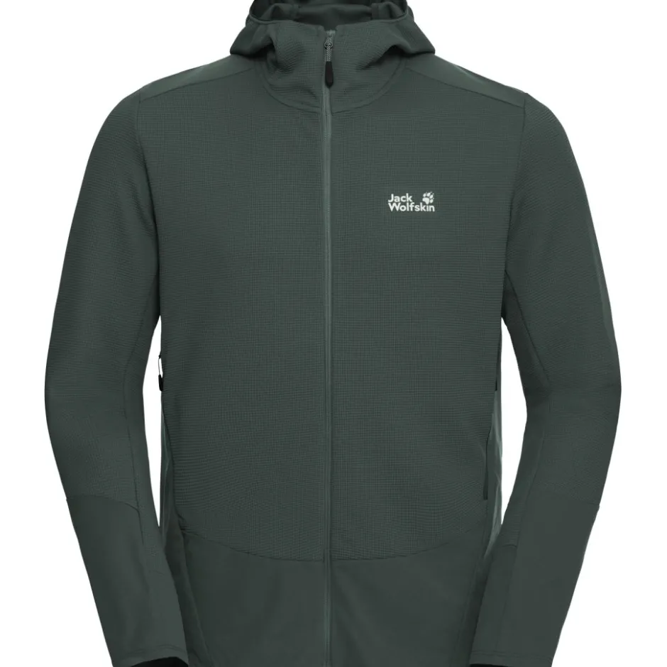Shirts & Midlayers < Jack Wolfskin Ridge Hike Fu Zip Ja et capuchon Heren - ago pa