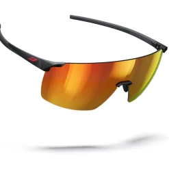 Julbo Faster L Zonnebrillen - Black / Multilayer Red - Reactiv 1-3 Light Amplifier