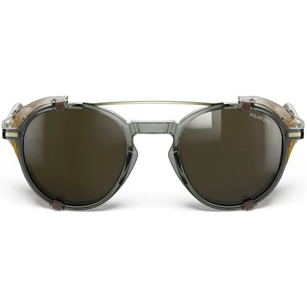 Julbo Legacy Bril - Light Gray/Gold - Silver Flash Spectron 3 Polarized
