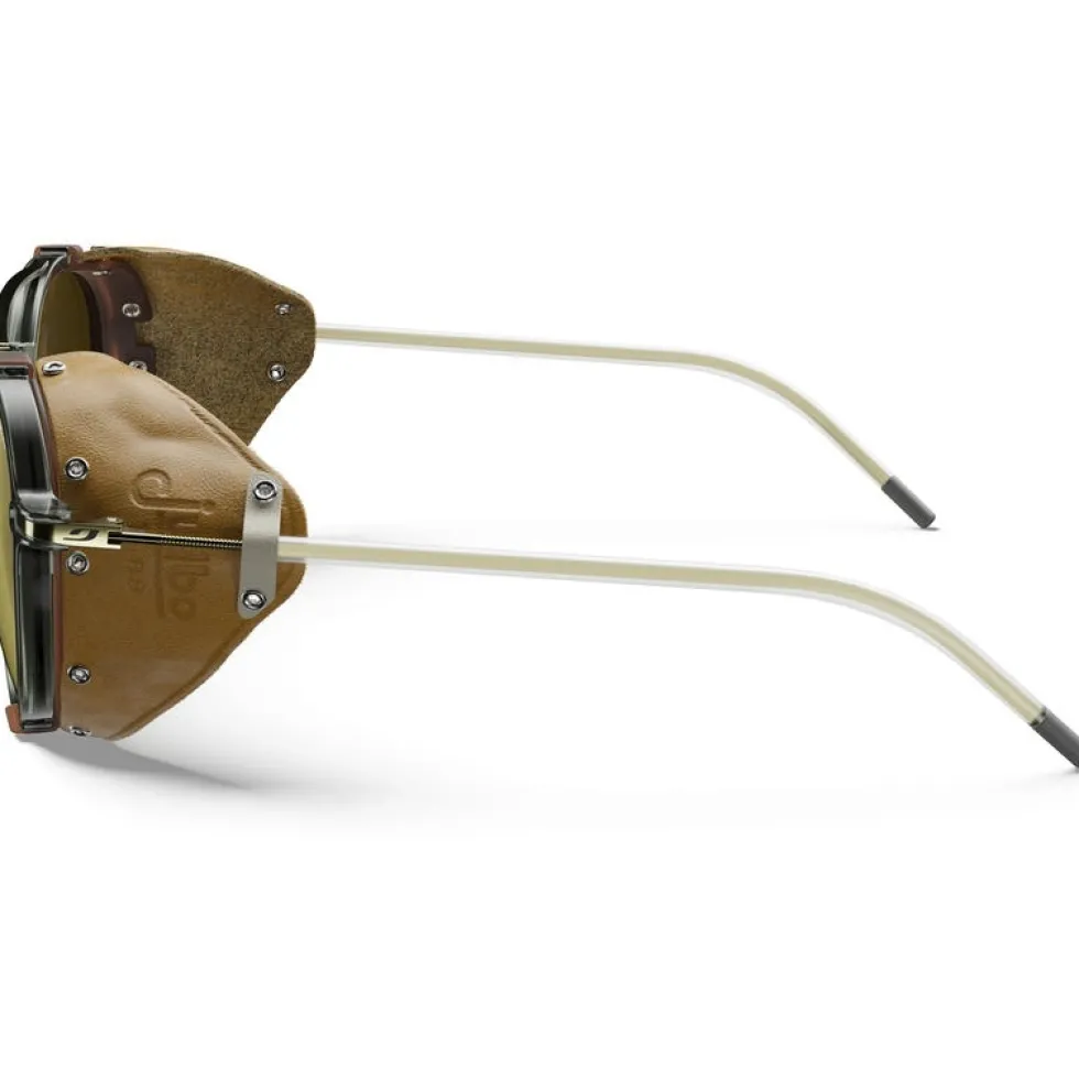 Julbo Legacy Bril - Light Gray/Gold - Silver Flash Spectron 3 Polarized