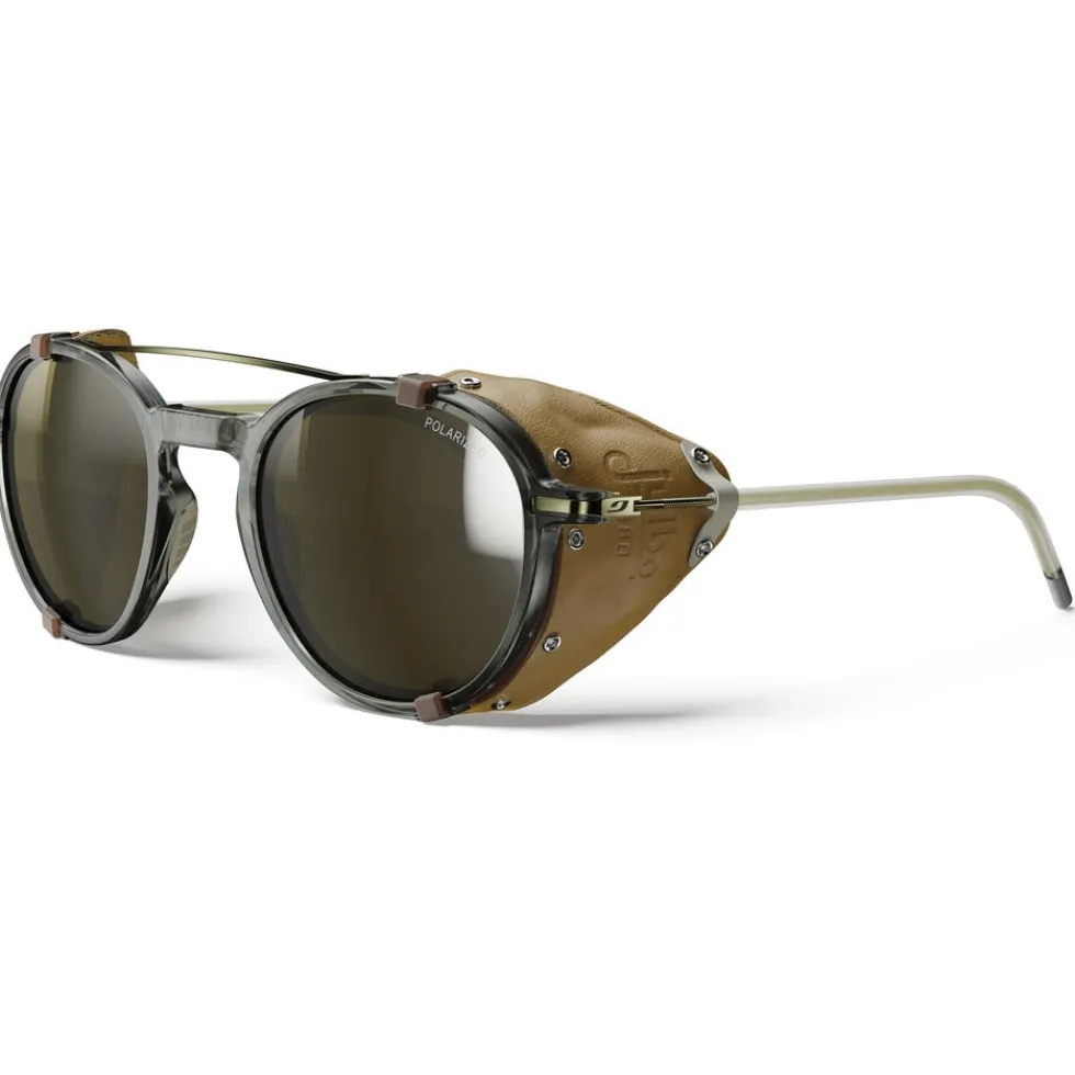 Julbo Legacy Bril - Light Gray/Gold - Silver Flash Spectron 3 Polarized