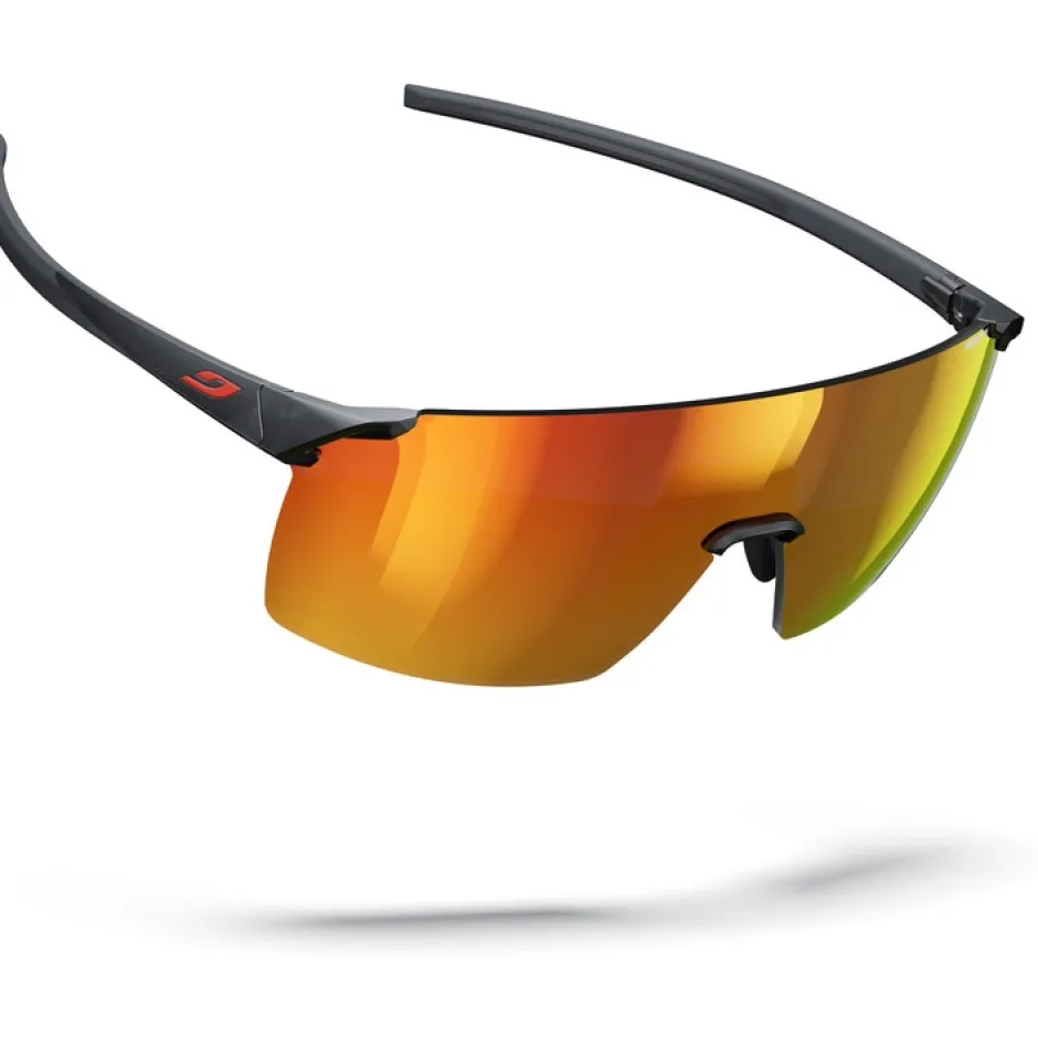 Mtb-Brillen|Racefietsbrillen < Julbo Faster M Zonnebrillen - Black / Yellow / Multilayer Red - Reactiv 1-3 Light Amplifier