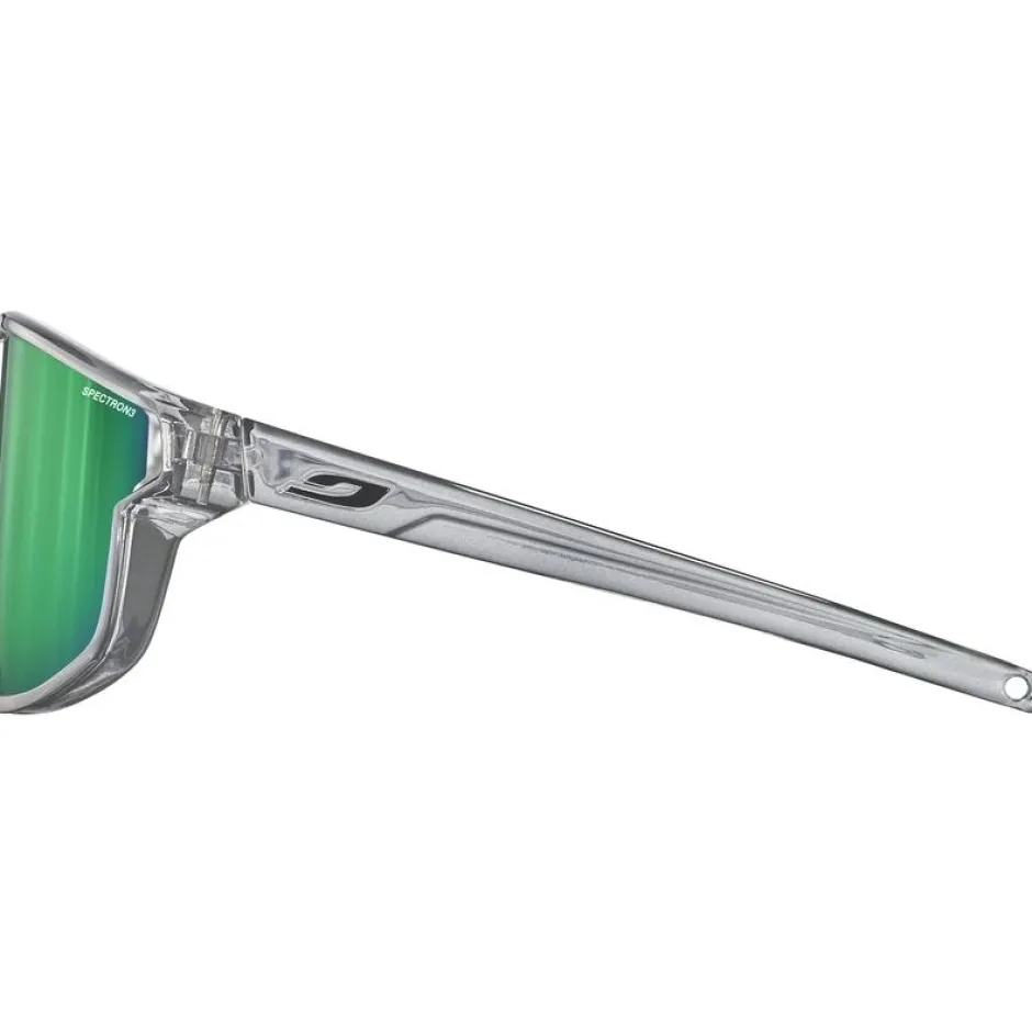 Mtb-Brillen|Brillen Kinderen < Julbo Fury Mini Bril Kinderen - Shiny Translucent Gray - Green Flash Spectron 3
