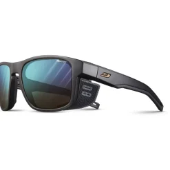 Alpine & Skibrillen < Julbo Shield M Zonnebril - Black/Black - Blue Flash Reactiv 2-4