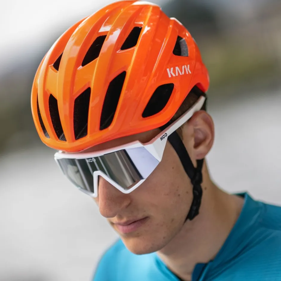 Racefietshelmen < KASK ojito³ WG11 Racefiethe - Orange Fuo